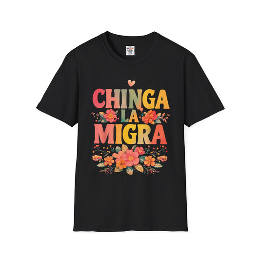 Chinga La Migra Floral T-Shirt – Bold Spanish Protest Tee