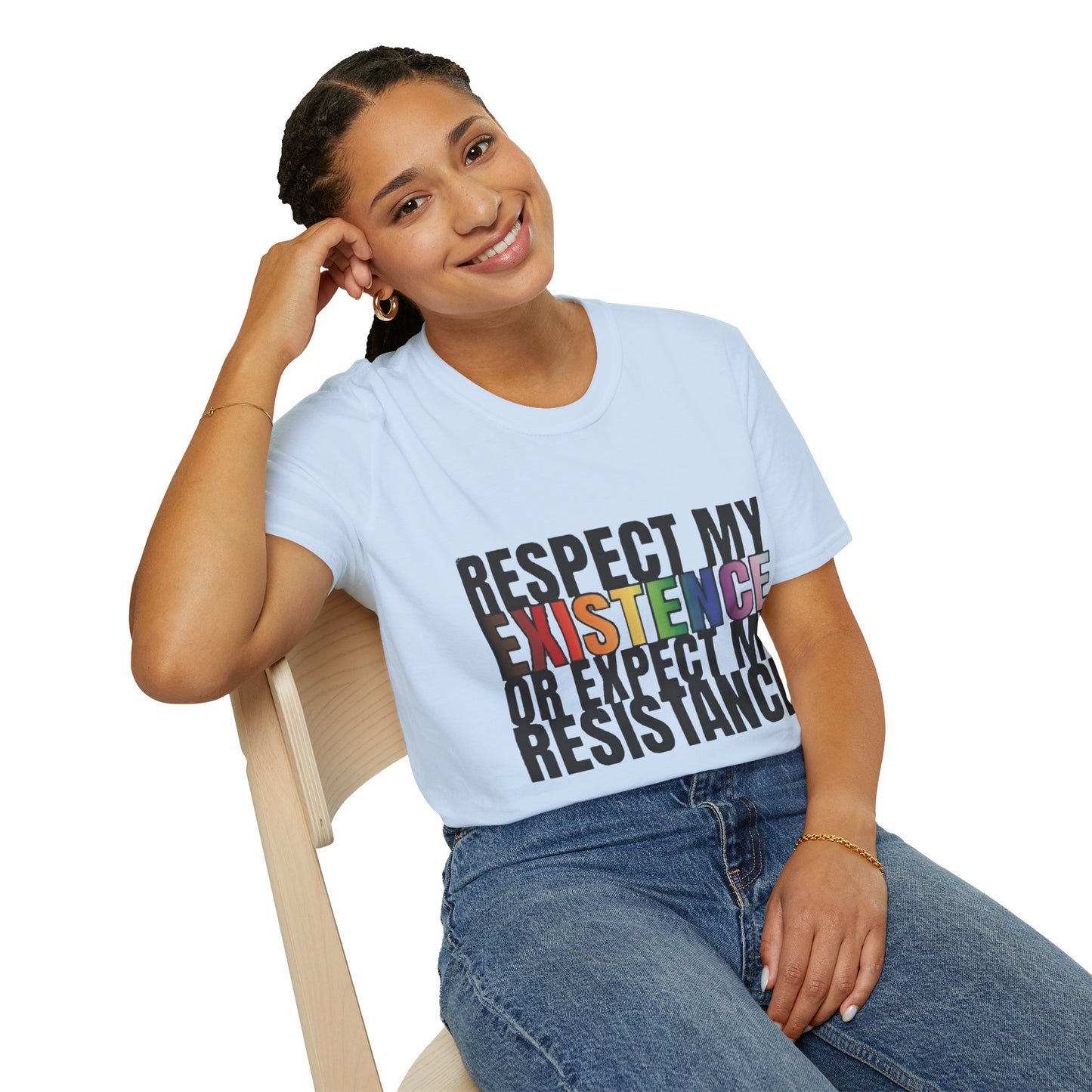 "Respect My Existence or Expect My Resistance" Pride Statement Tee