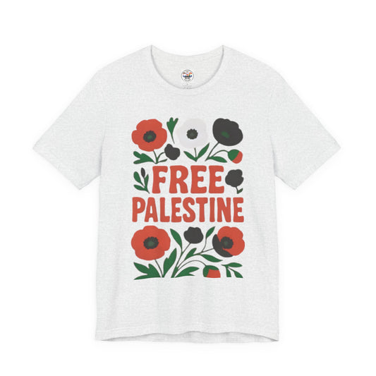 Free Palestine Floral Tee
