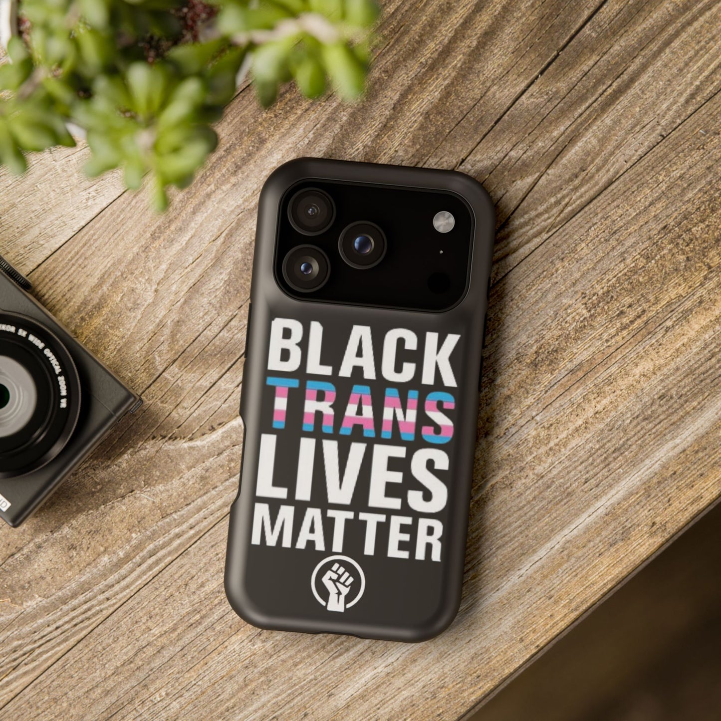Impact-Resistant Phone Case — “Black Trans Lives Matter” Bold Activist Design