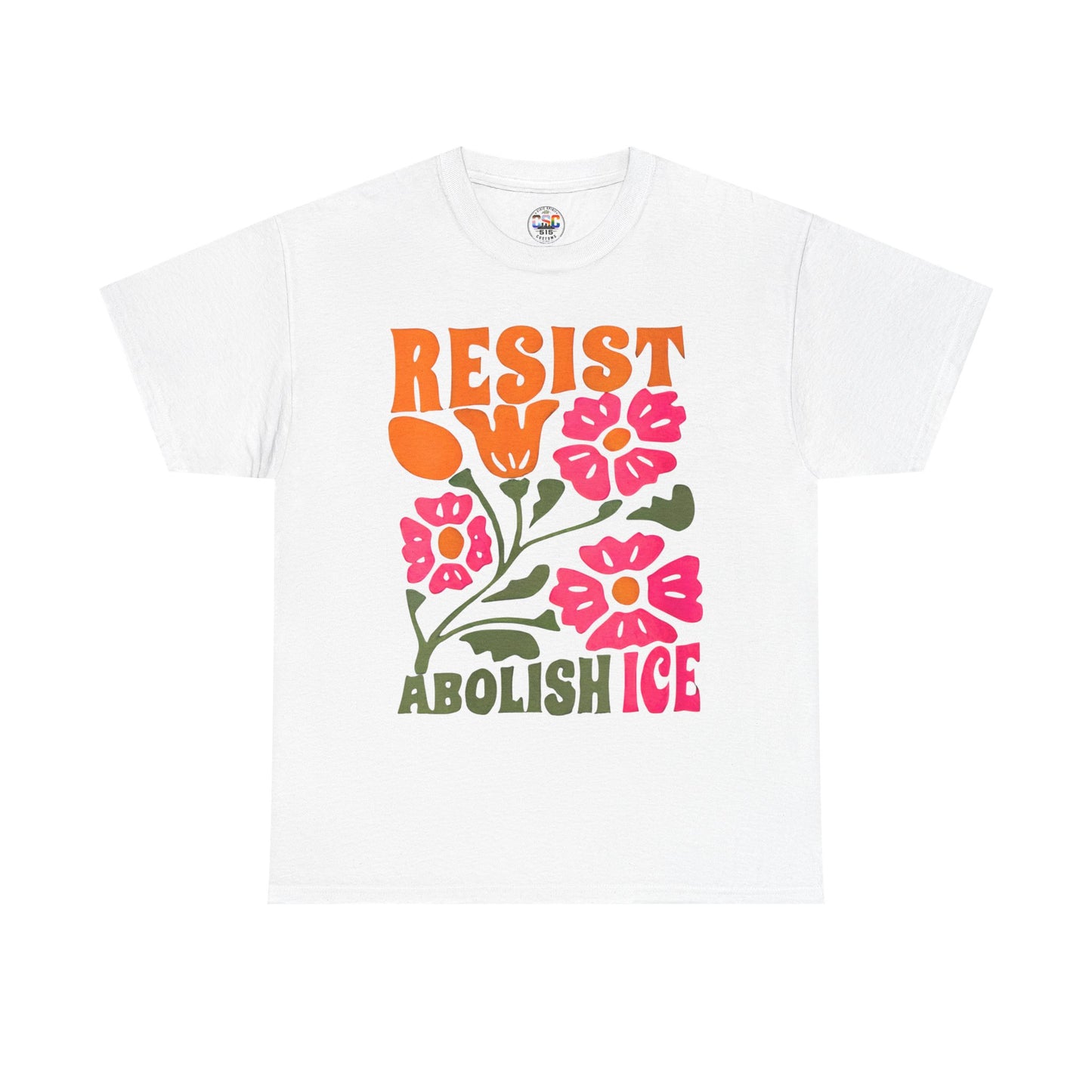 Resist Abolish ICE Floral Tee