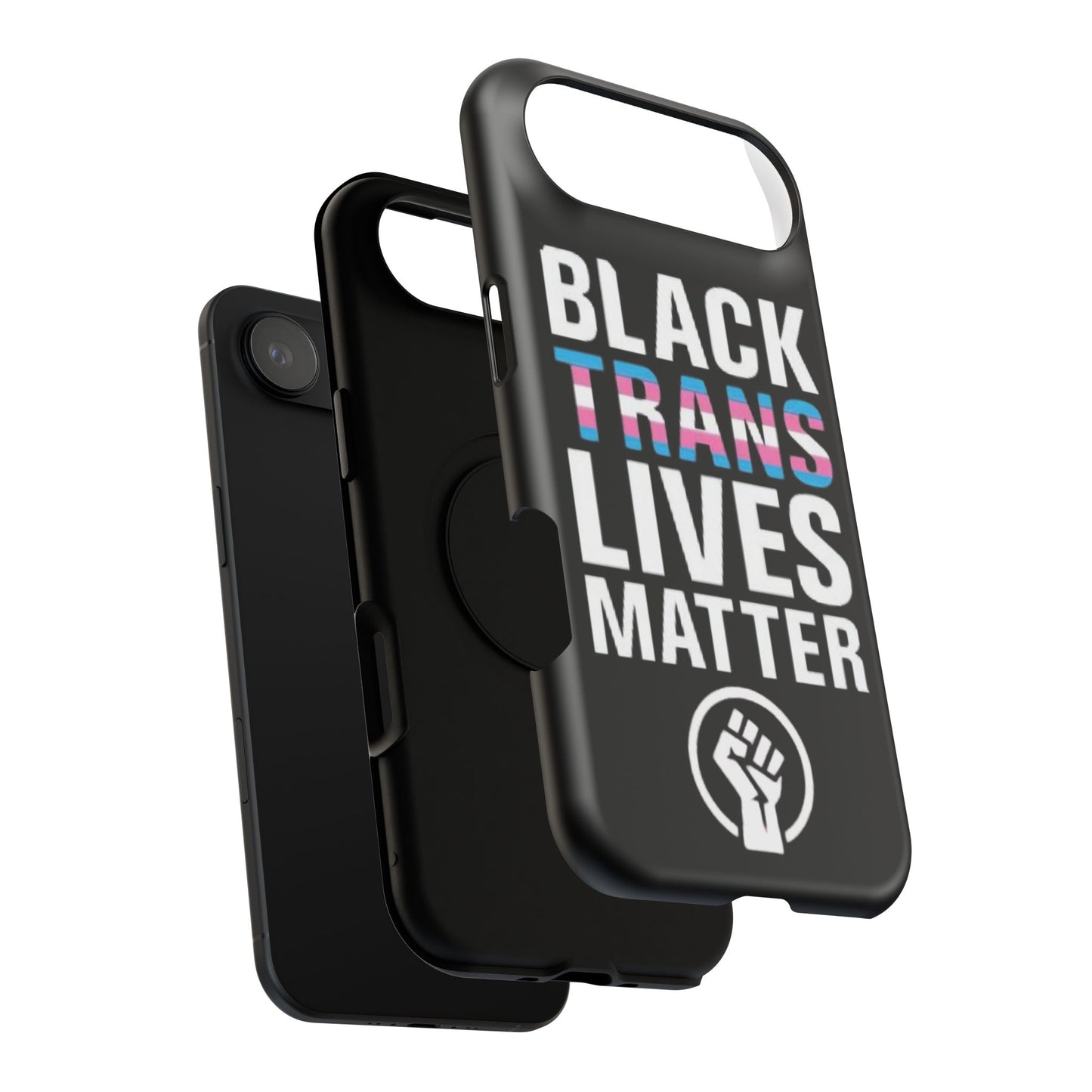 Impact-Resistant Phone Case — “Black Trans Lives Matter” Bold Activist Design