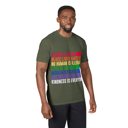 Equality Pride T-Shirt — "Science Is Real, Black Lives Matter" Rainbow Social Justice Tee