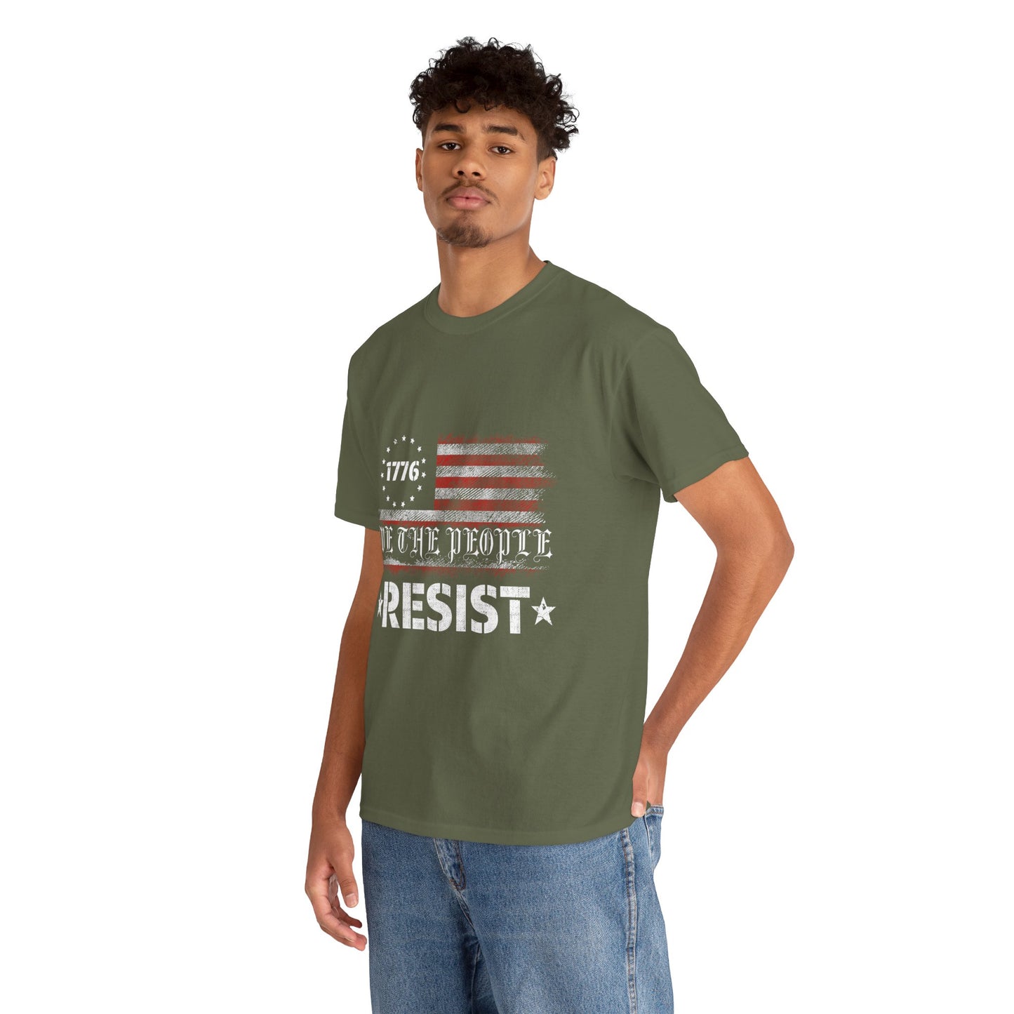Resist 1776 Tee — 'We The People' Distressed American Flag T-Shirt