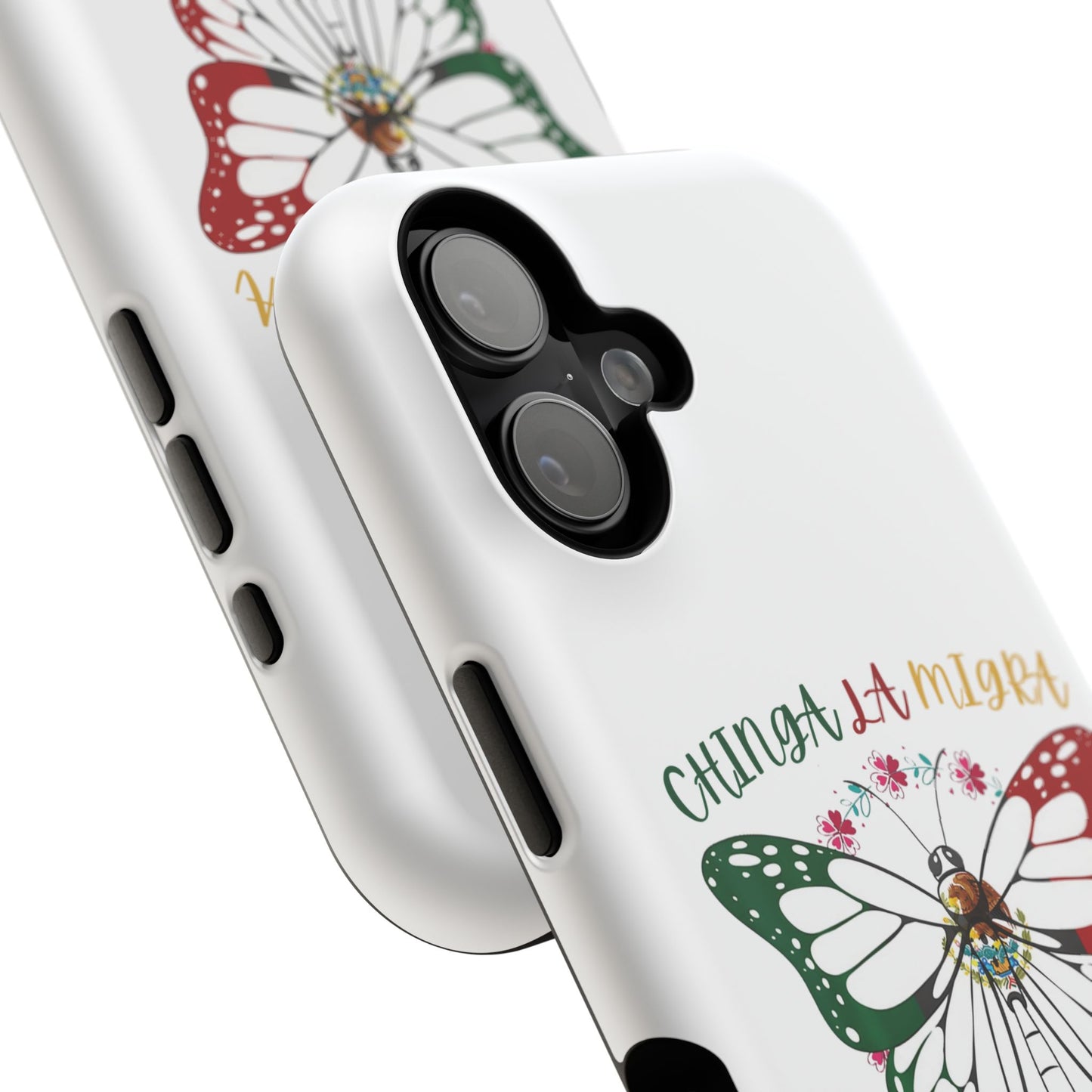 Phone Case — "Chinga La Migra" Mexican Flag Butterfly Impact-Resistant Case
