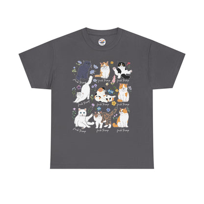 Cat F Trump Graphic Tee - Cute Cats Illustration