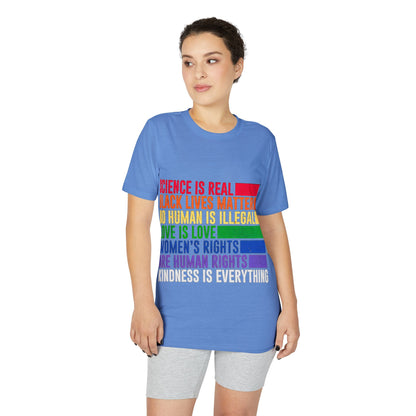 Equality Pride T-Shirt — "Science Is Real, Black Lives Matter" Rainbow Social Justice Tee