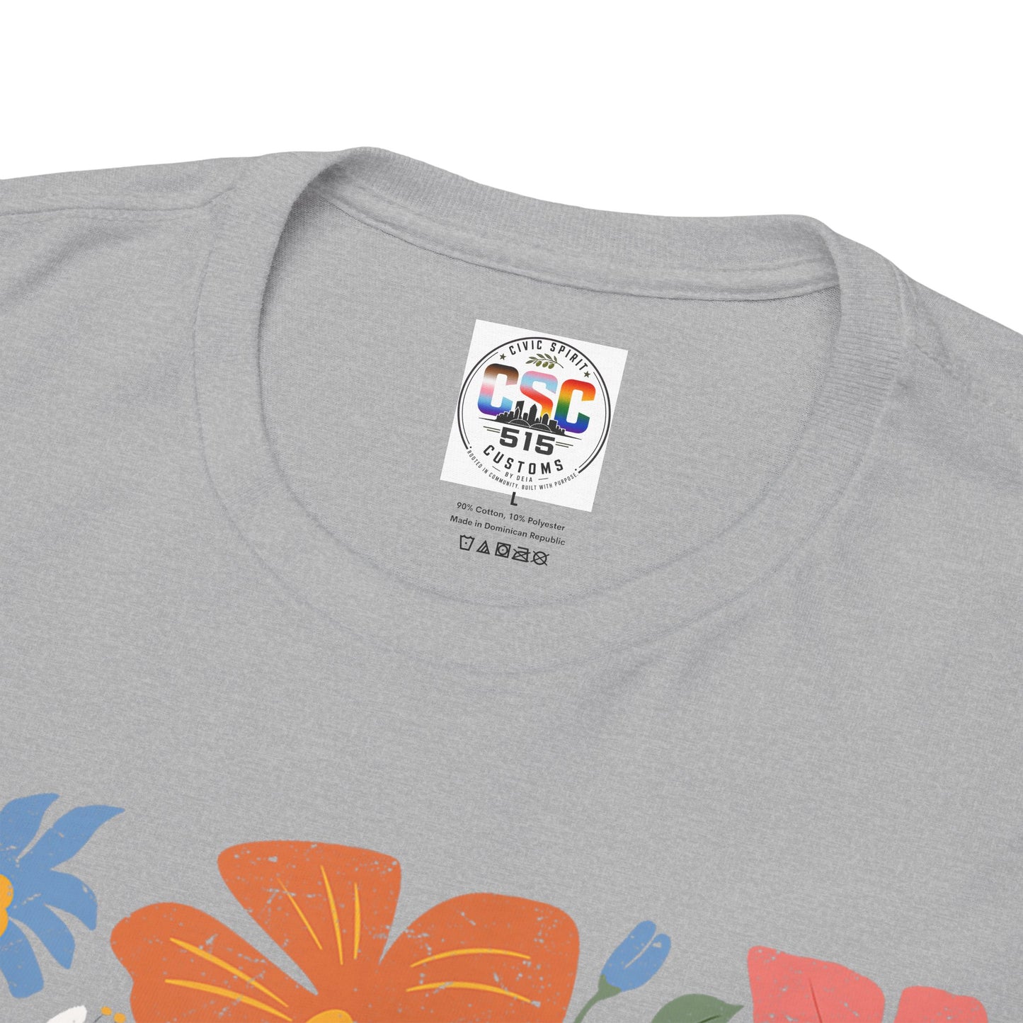 Floral 'Chinga La Migra' Tee - Colorful Latino Pride T-Shirt