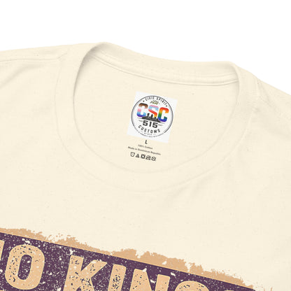 No Kings In America Cat Tee – Retro Rainbow Political Humor T-Shirt