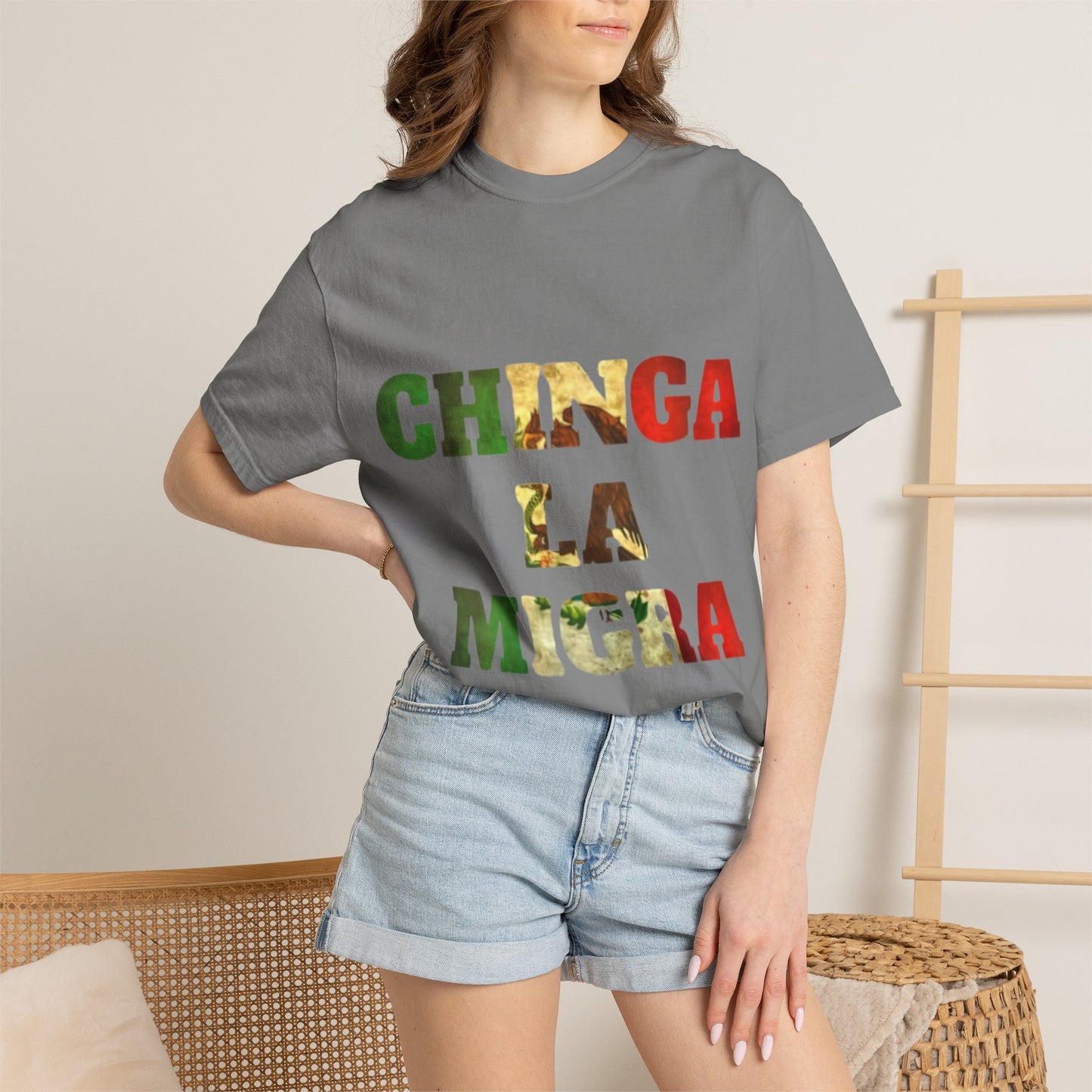Chinga La Migra Graphic T-Shirt — Bold Mexican Pride Statement Tee