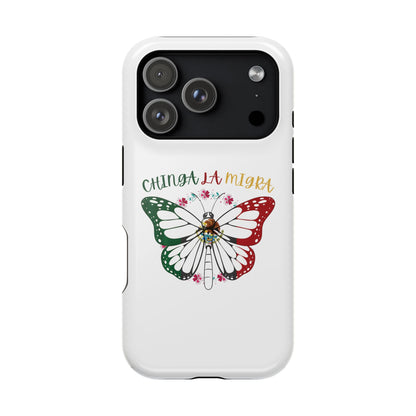Phone Case — "Chinga La Migra" Mexican Flag Butterfly Impact-Resistant Case