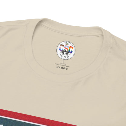 Graphic Tee — Distressed Political Portrait with Red Strike-Through