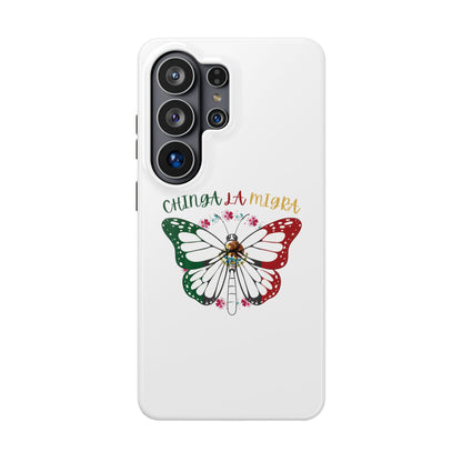 Phone Case — "Chinga La Migra" Mexican Flag Butterfly Impact-Resistant Case