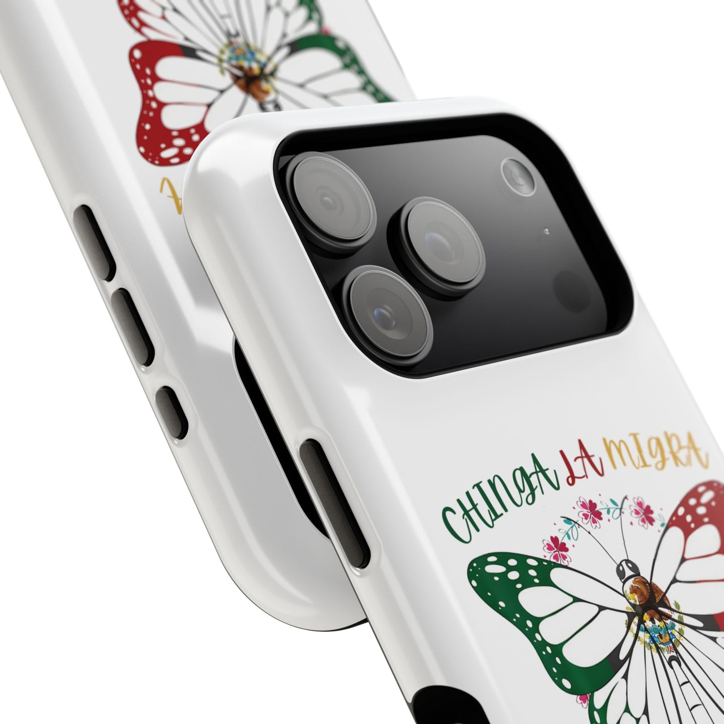 Phone Case — "Chinga La Migra" Mexican Flag Butterfly Impact-Resistant Case