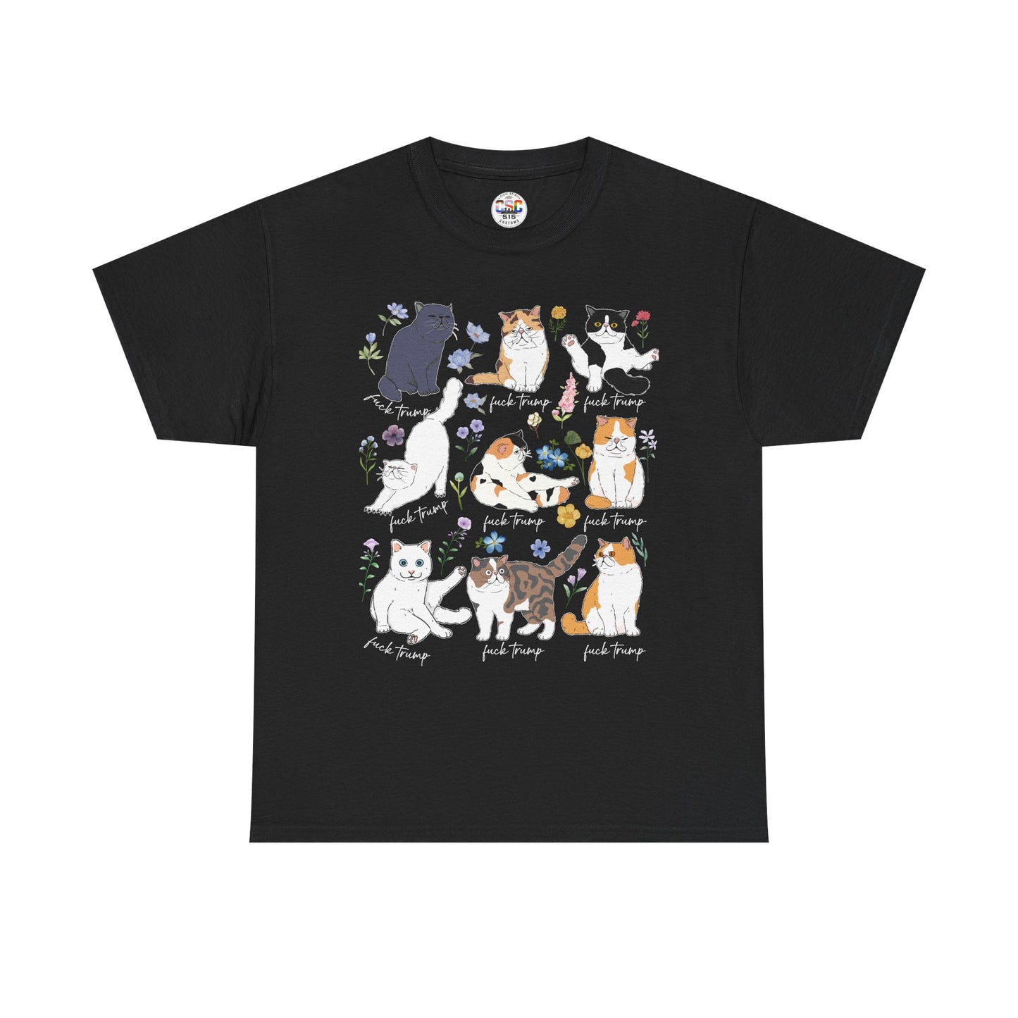 Cat F Trump Graphic Tee - Cute Cats Illustration