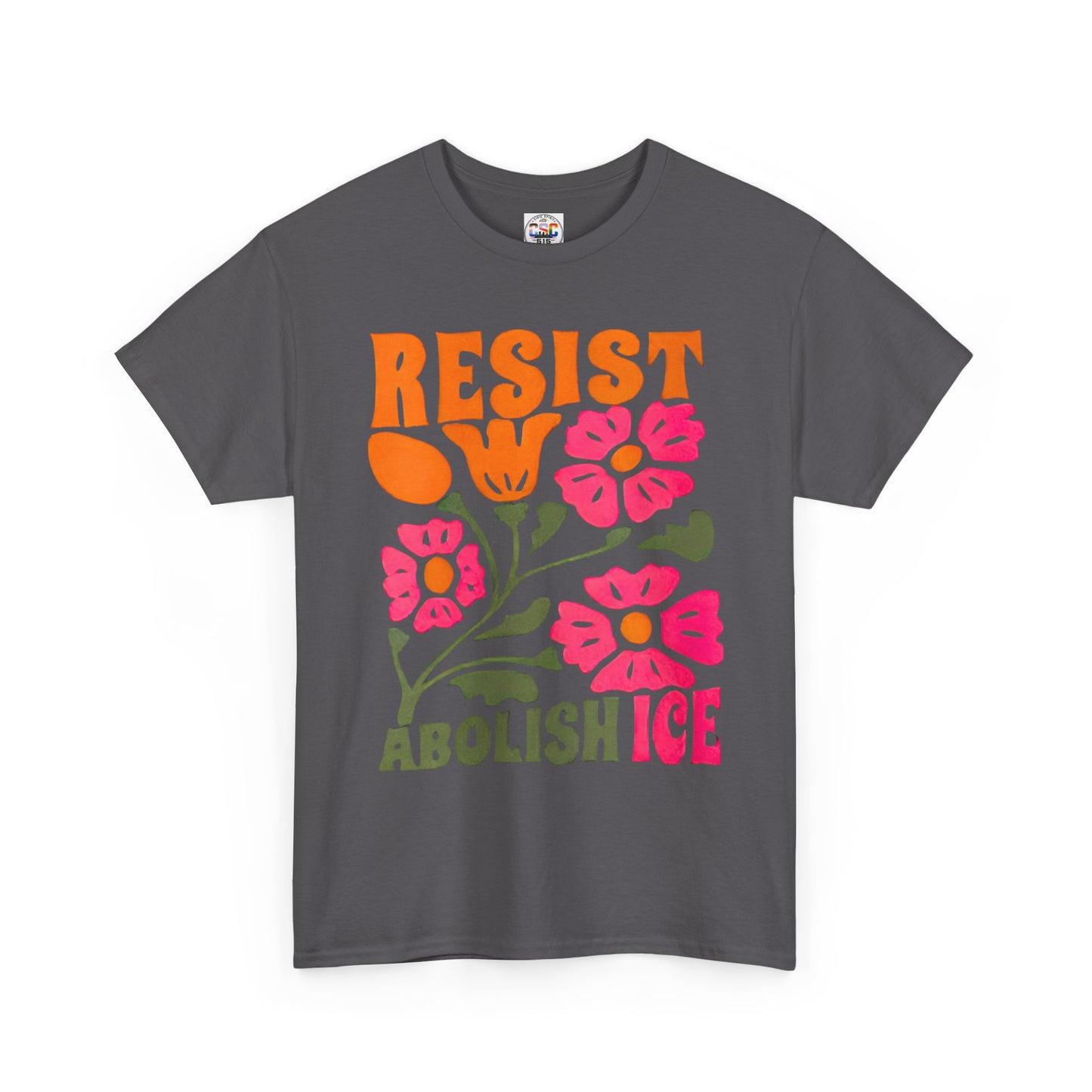 Resist Abolish ICE Floral Tee