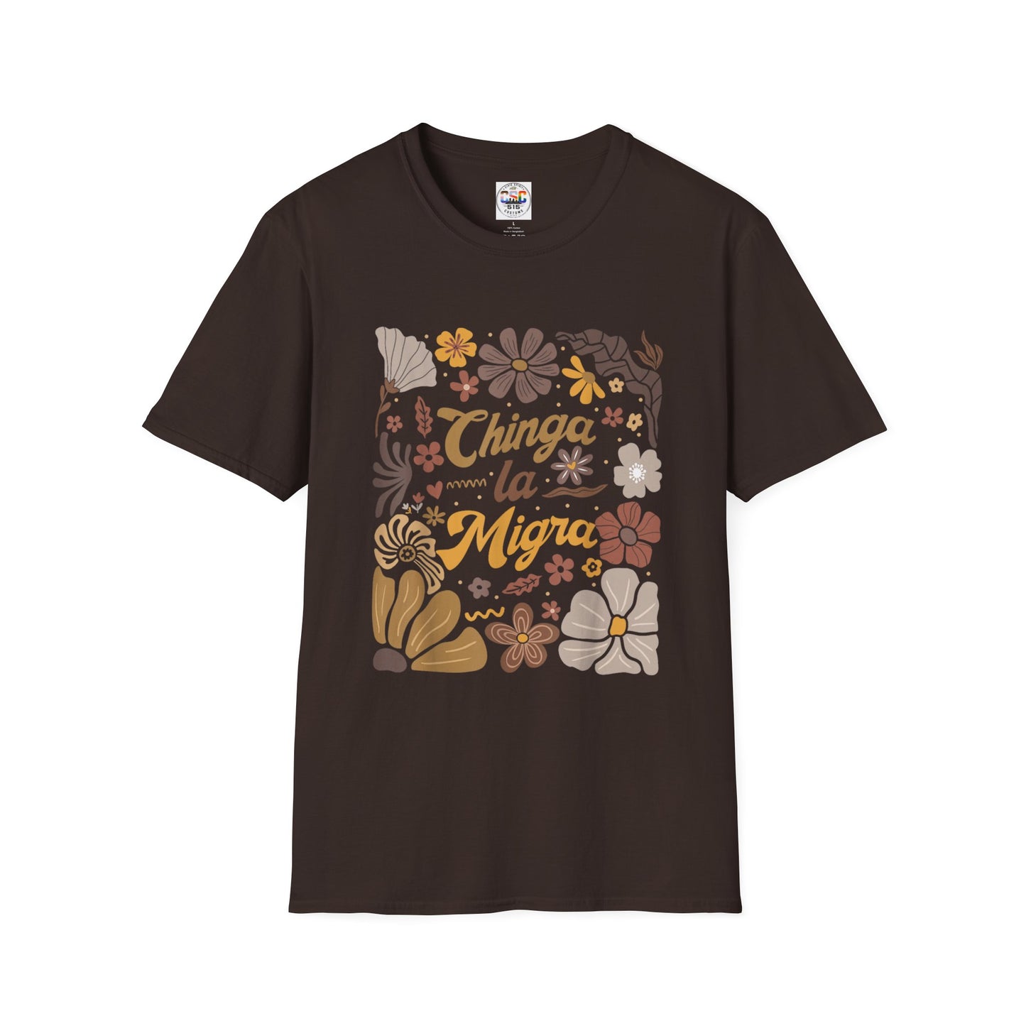 Retro Brown Floral Mexican Pride Tee