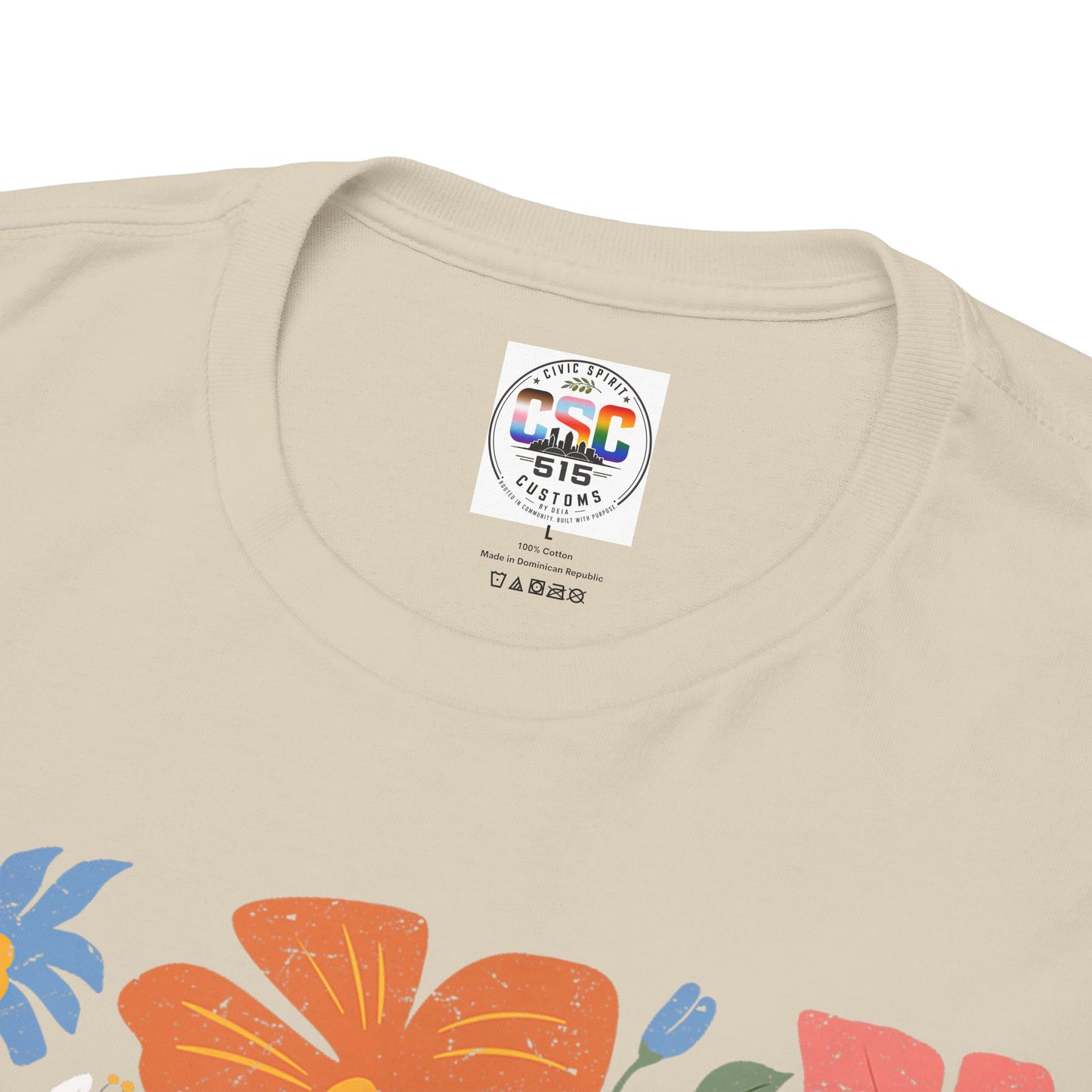 Floral 'Chinga La Migra' Tee - Colorful Latino Pride T-Shirt