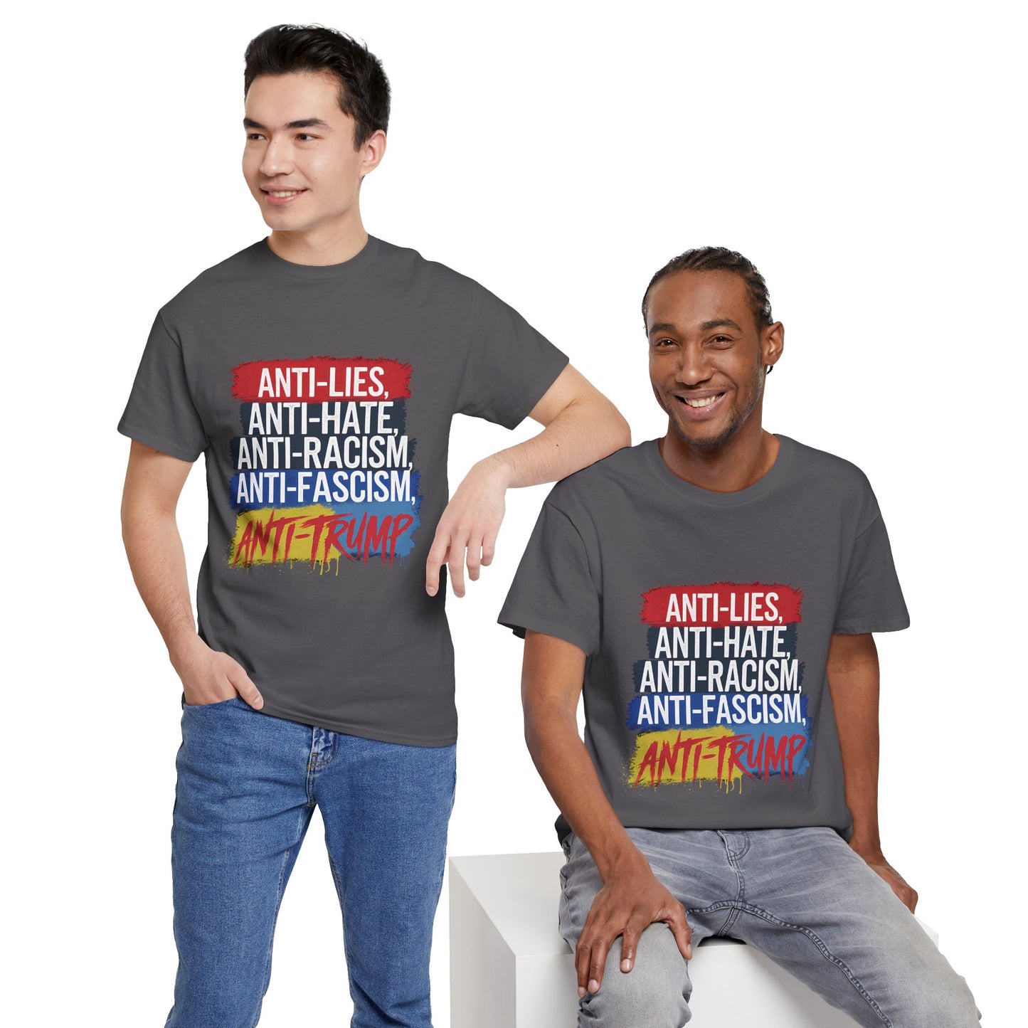 Anti-Lies Anti-Hate Anti-Racism Anti-Fascism Anti-Trump T-Shirt