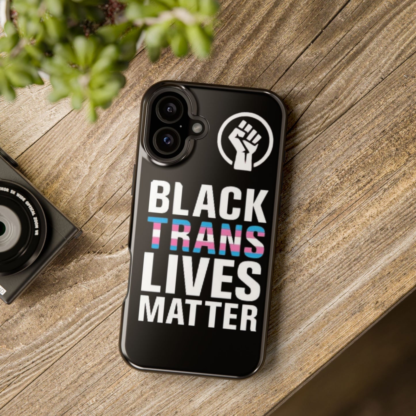 Impact-Resistant Phone Case — “Black Trans Lives Matter” Bold Activist Design