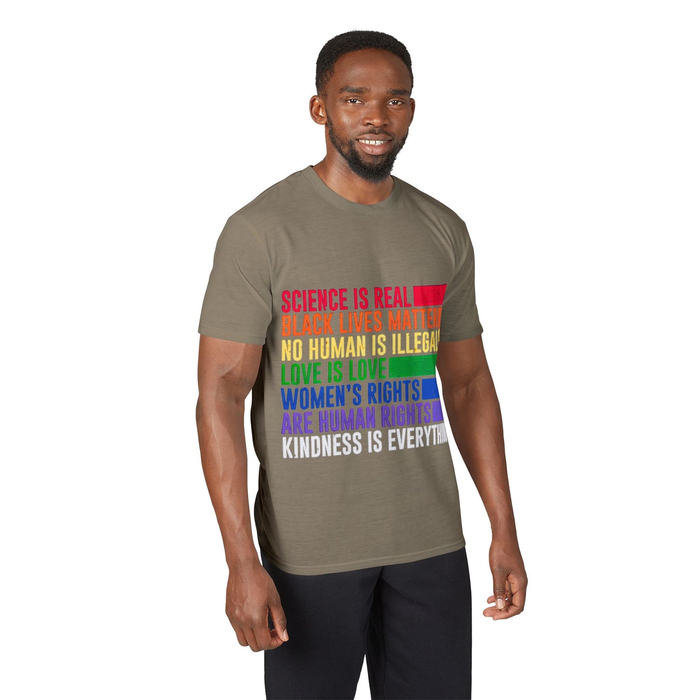 Equality Pride T-Shirt — "Science Is Real, Black Lives Matter" Rainbow Social Justice Tee