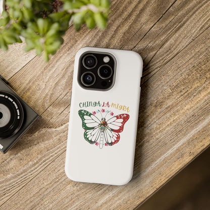 Phone Case — "Chinga La Migra" Mexican Flag Butterfly Impact-Resistant Case