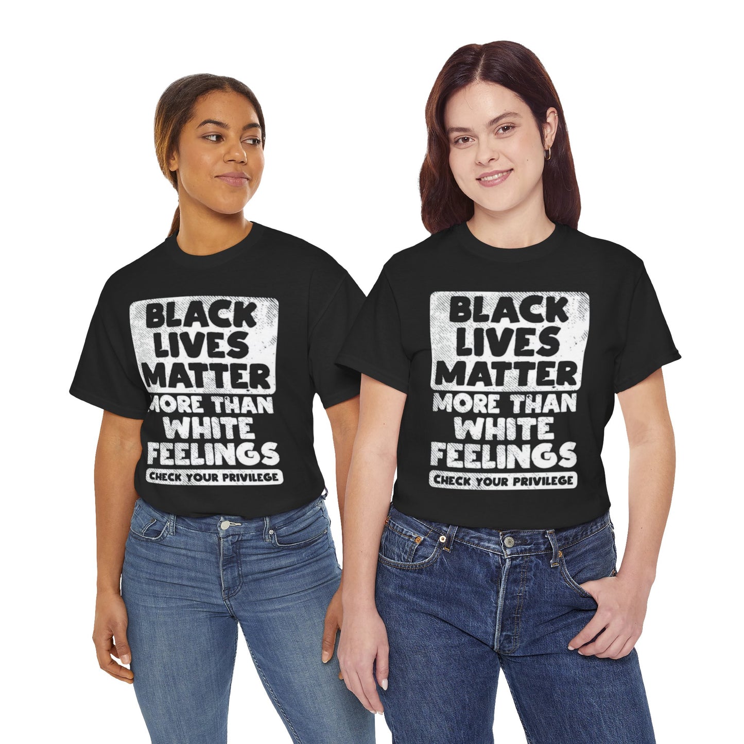 Black Lives Matter Graphic Tee — "More Than White Feelings" Social Justice T‑Shirt
