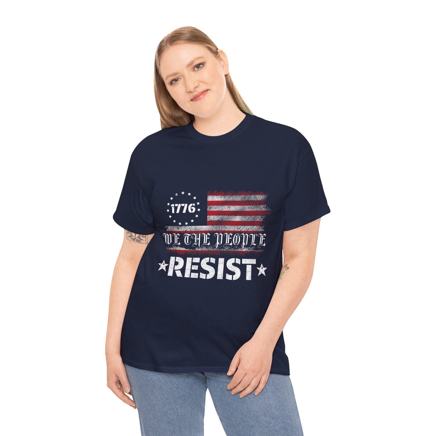 Resist 1776 Tee — 'We The People' Distressed American Flag T-Shirt