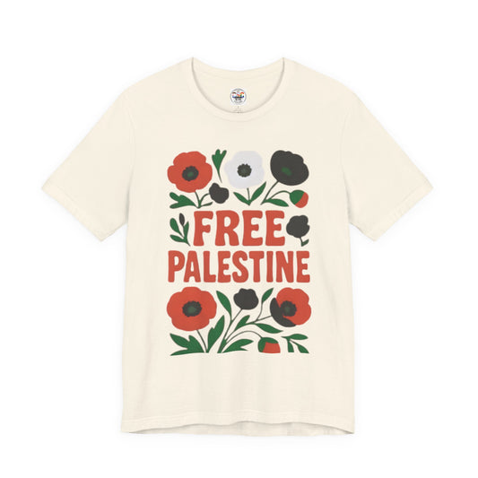Free Palestine Floral Tee