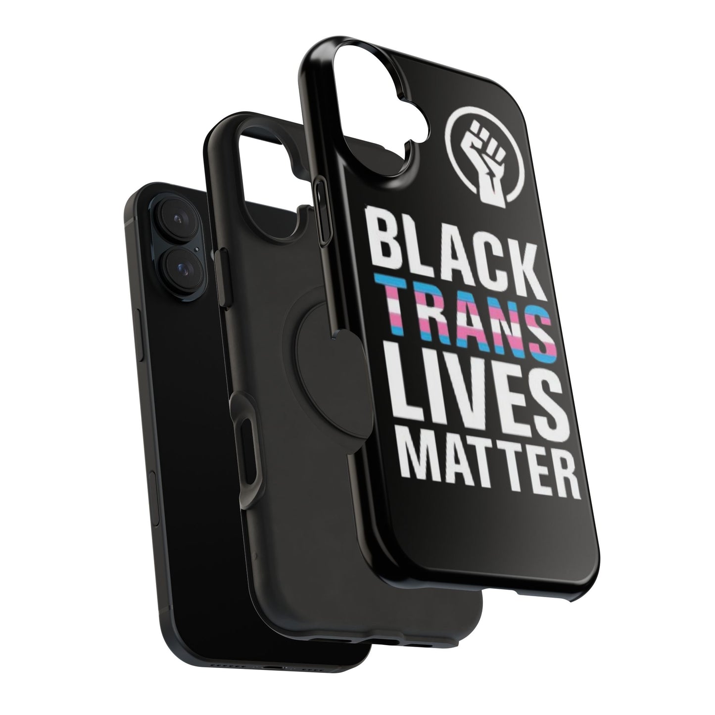 Impact-Resistant Phone Case — “Black Trans Lives Matter” Bold Activist Design