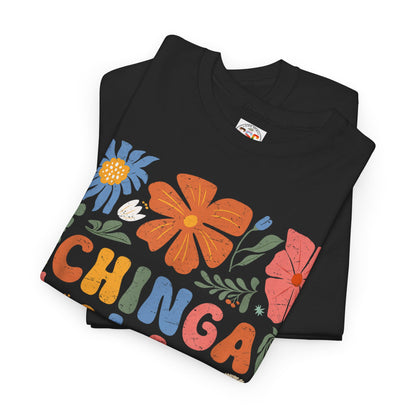 Floral 'Chinga La Migra' Tee - Colorful Latino Pride T-Shirt