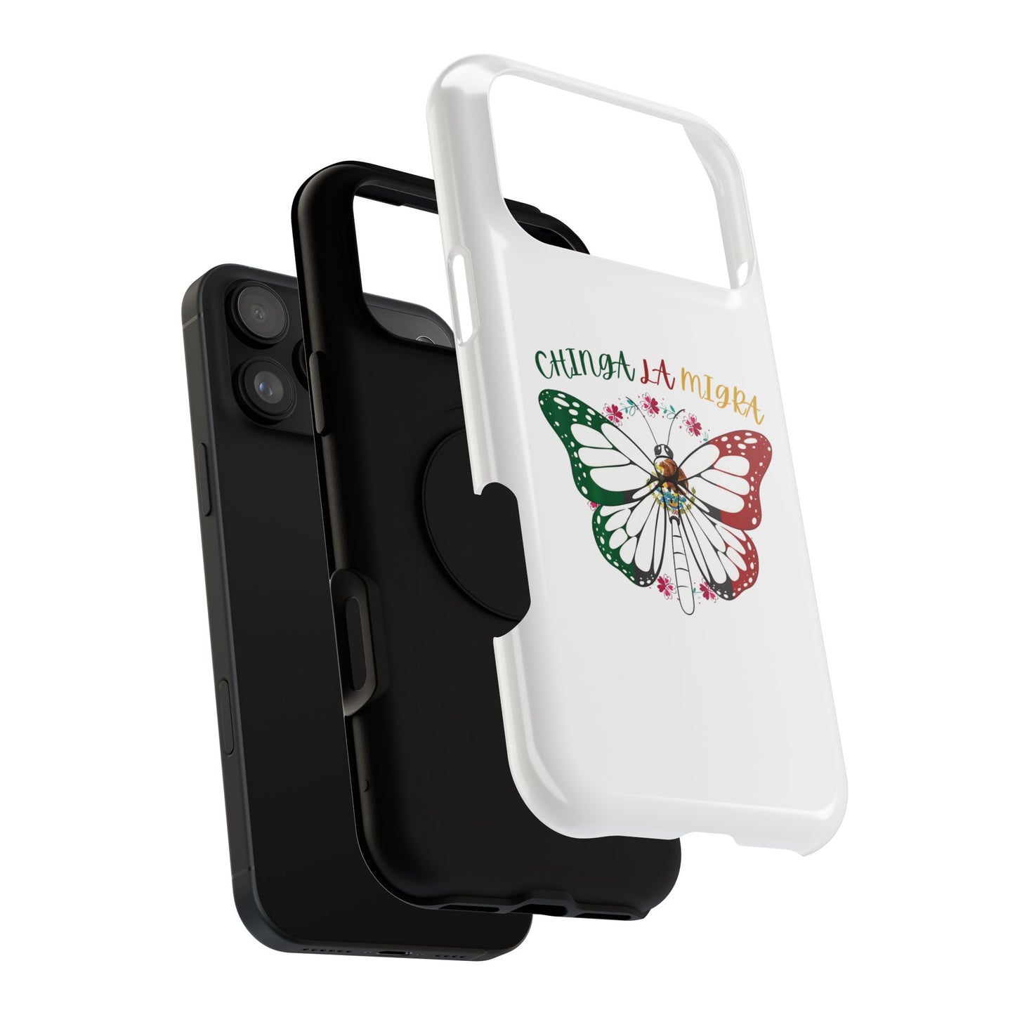 Phone Case — "Chinga La Migra" Mexican Flag Butterfly Impact-Resistant Case