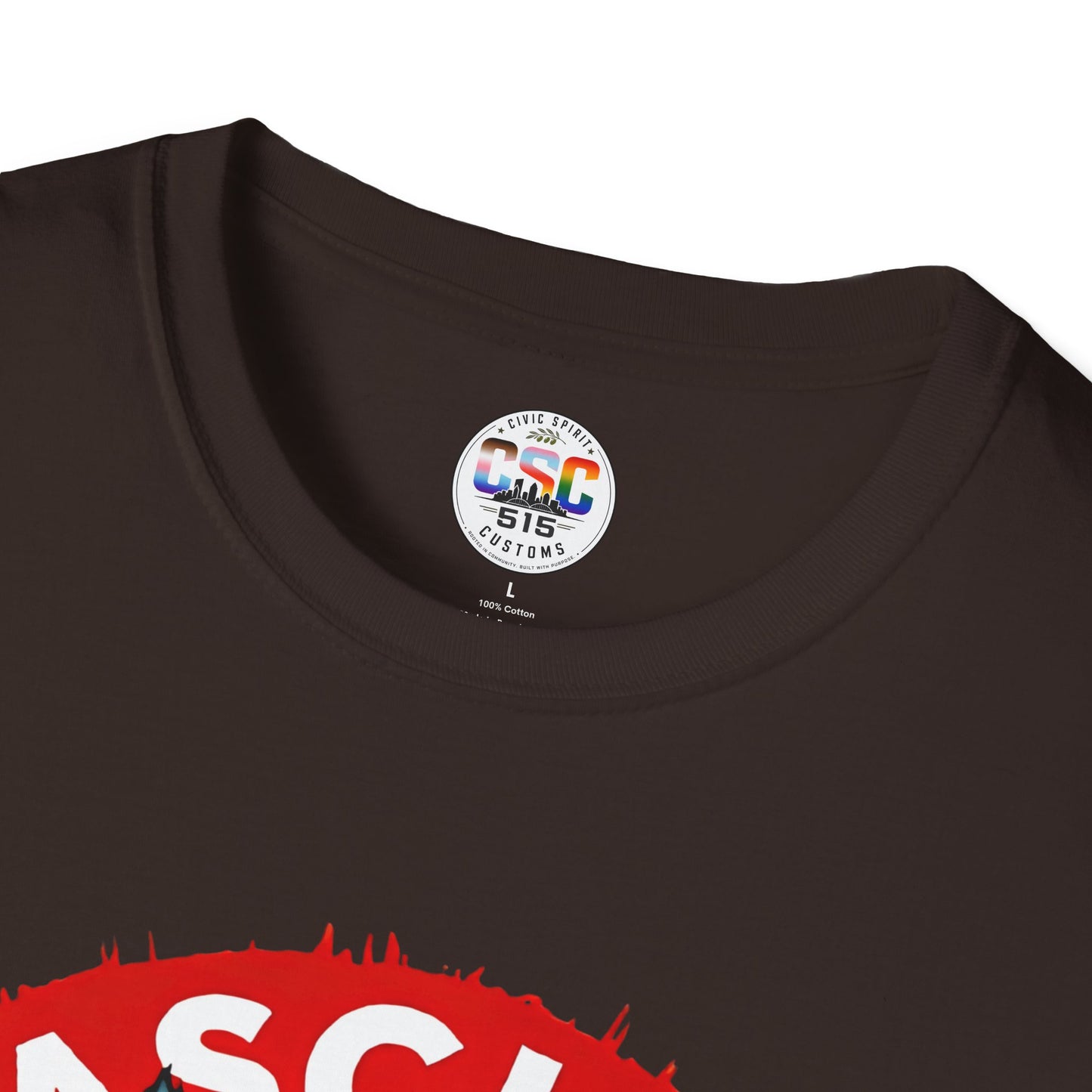 T-Shirt — "Fascists Get Scratches" Angry Black Cat Protest Tee