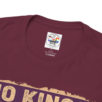 No Kings In America Cat Tee – Retro Rainbow Political Humor T-Shirt