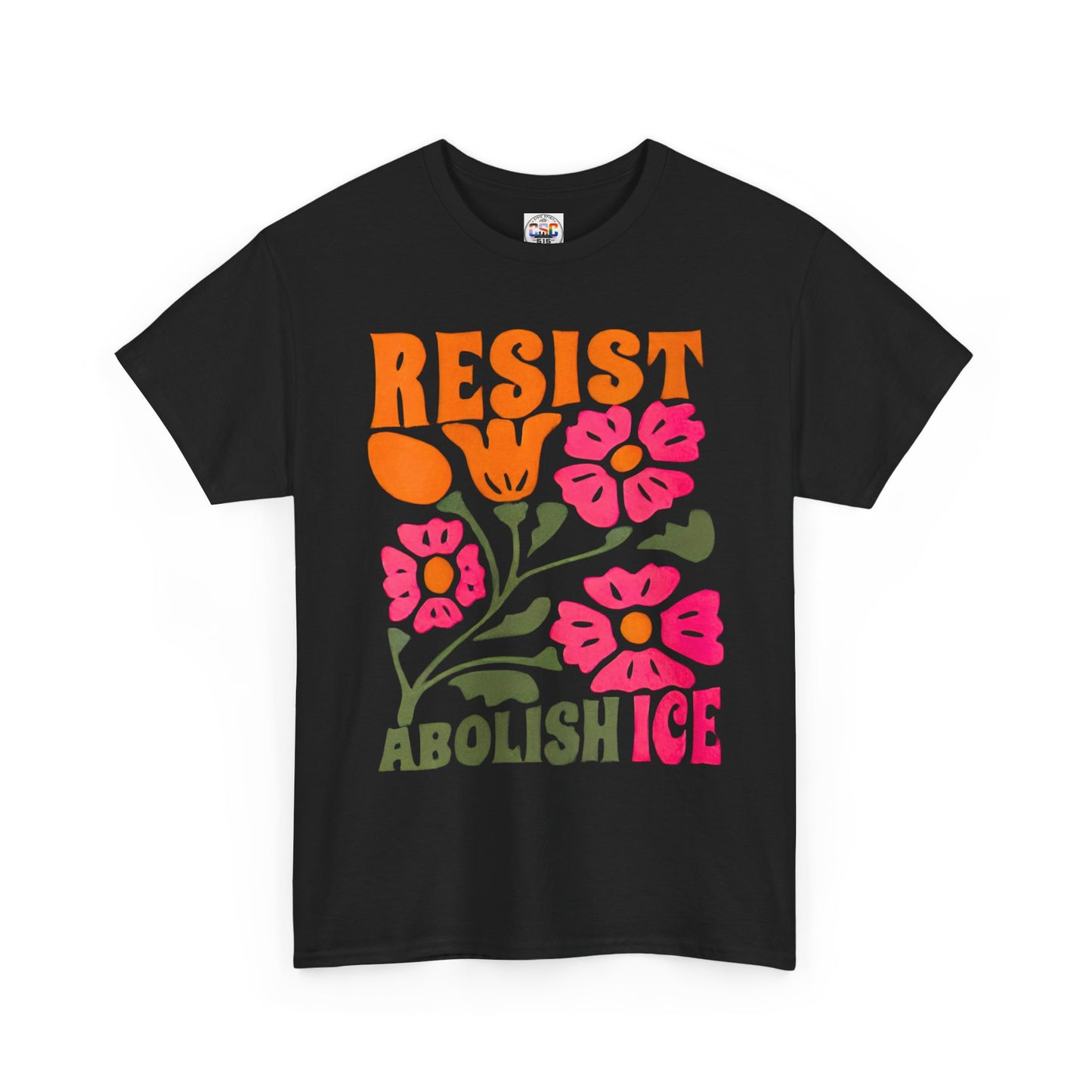 Resist Abolish ICE Floral Tee