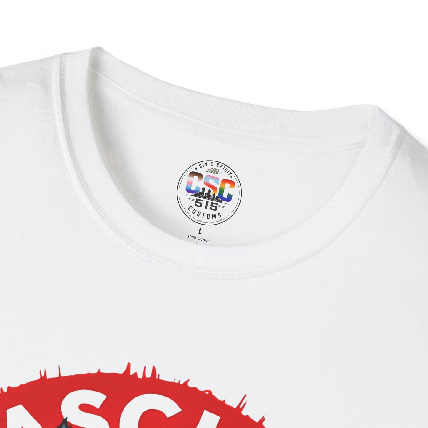 T-Shirt — "Fascists Get Scratches" Angry Black Cat Protest Tee