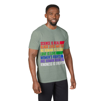 Equality Pride T-Shirt — "Science Is Real, Black Lives Matter" Rainbow Social Justice Tee