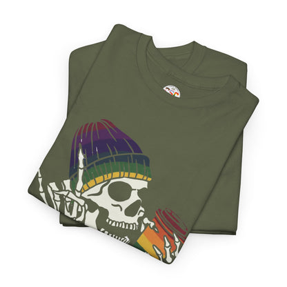 Skull Coffee Tee — "Stay woke, Stay caffeinated, Stay resilient" Graphic T-Shirt