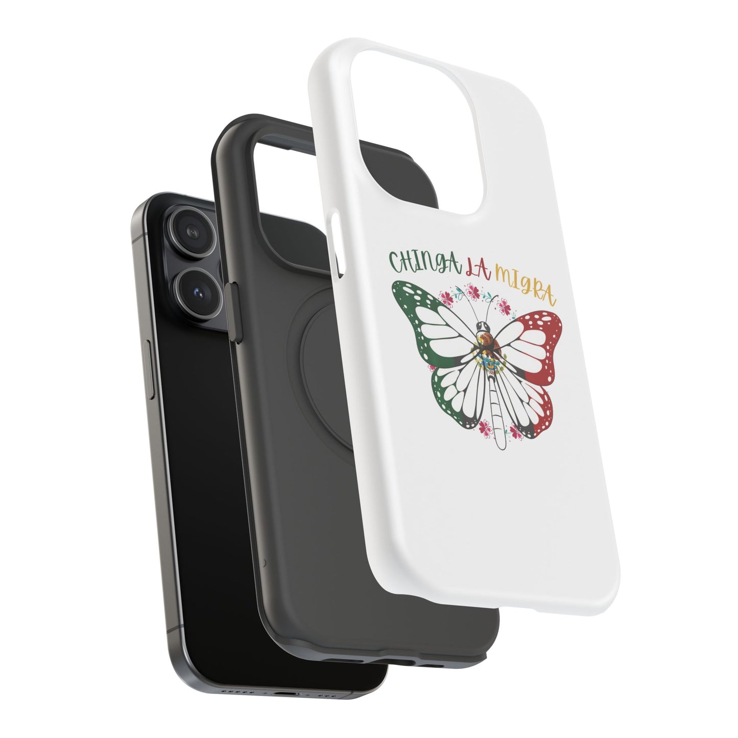 Phone Case — "Chinga La Migra" Mexican Flag Butterfly Impact-Resistant Case