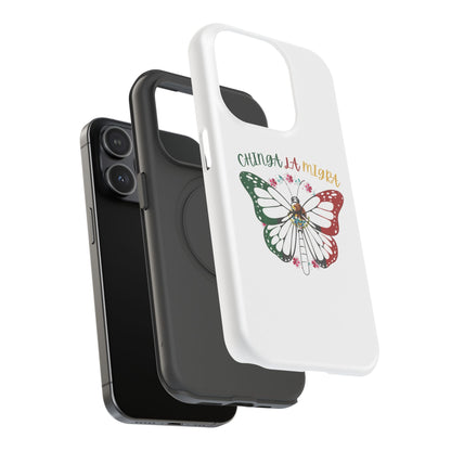 Phone Case — "Chinga La Migra" Mexican Flag Butterfly Impact-Resistant Case