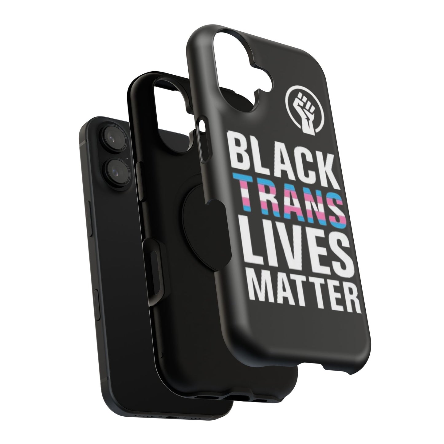 Impact-Resistant Phone Case — “Black Trans Lives Matter” Bold Activist Design