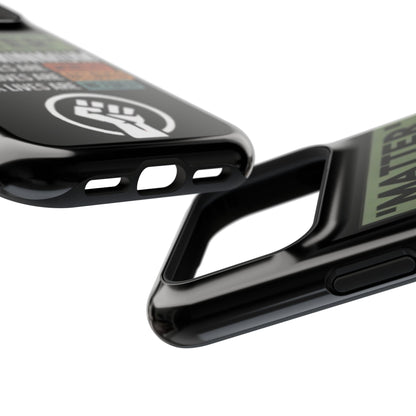 Impact-Resistant Phone Case — "Matter is the Minimum: Black Lives Are Worthy, Beloved, Needed"