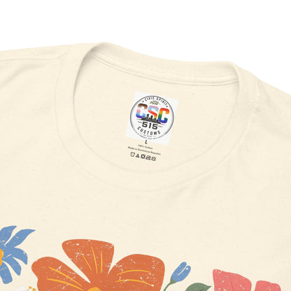 Floral 'Chinga La Migra' Tee - Colorful Latino Pride T-Shirt
