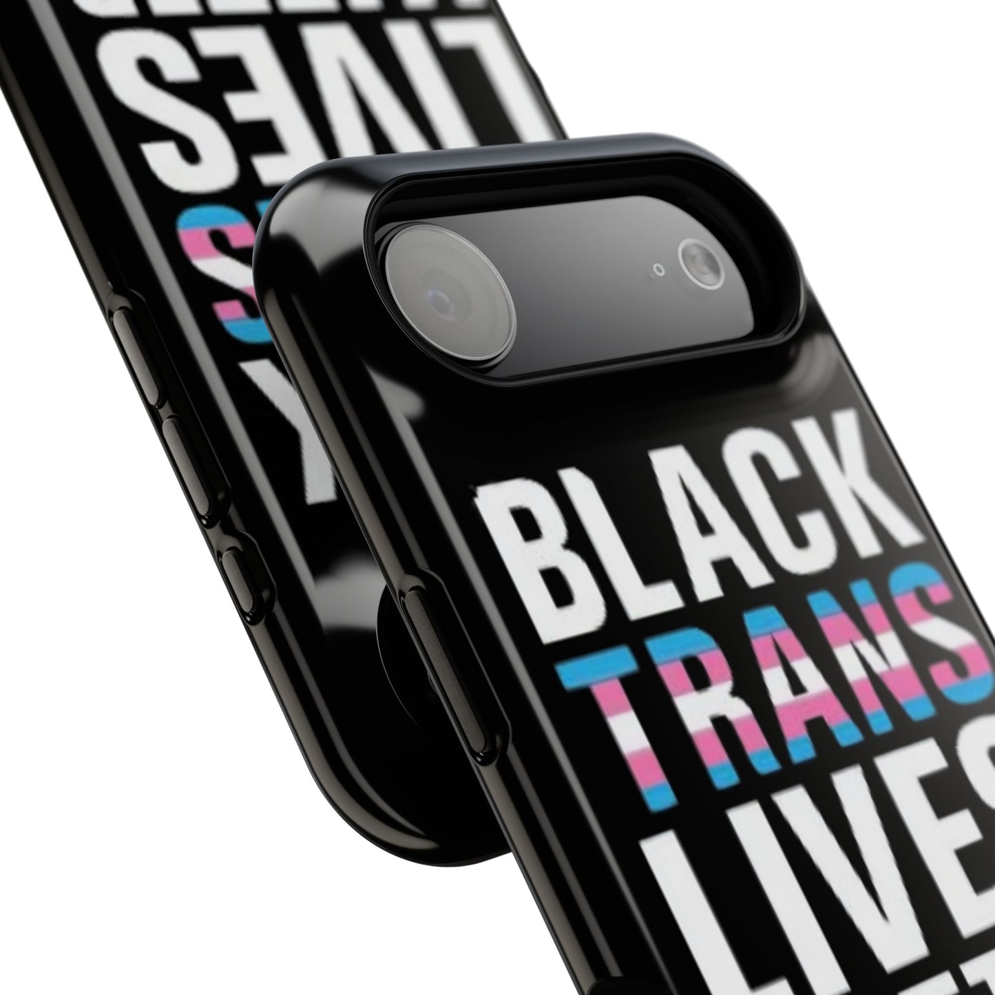 Impact-Resistant Phone Case — “Black Trans Lives Matter” Bold Activist Design