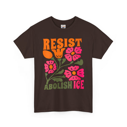 Resist Abolish ICE Floral Tee