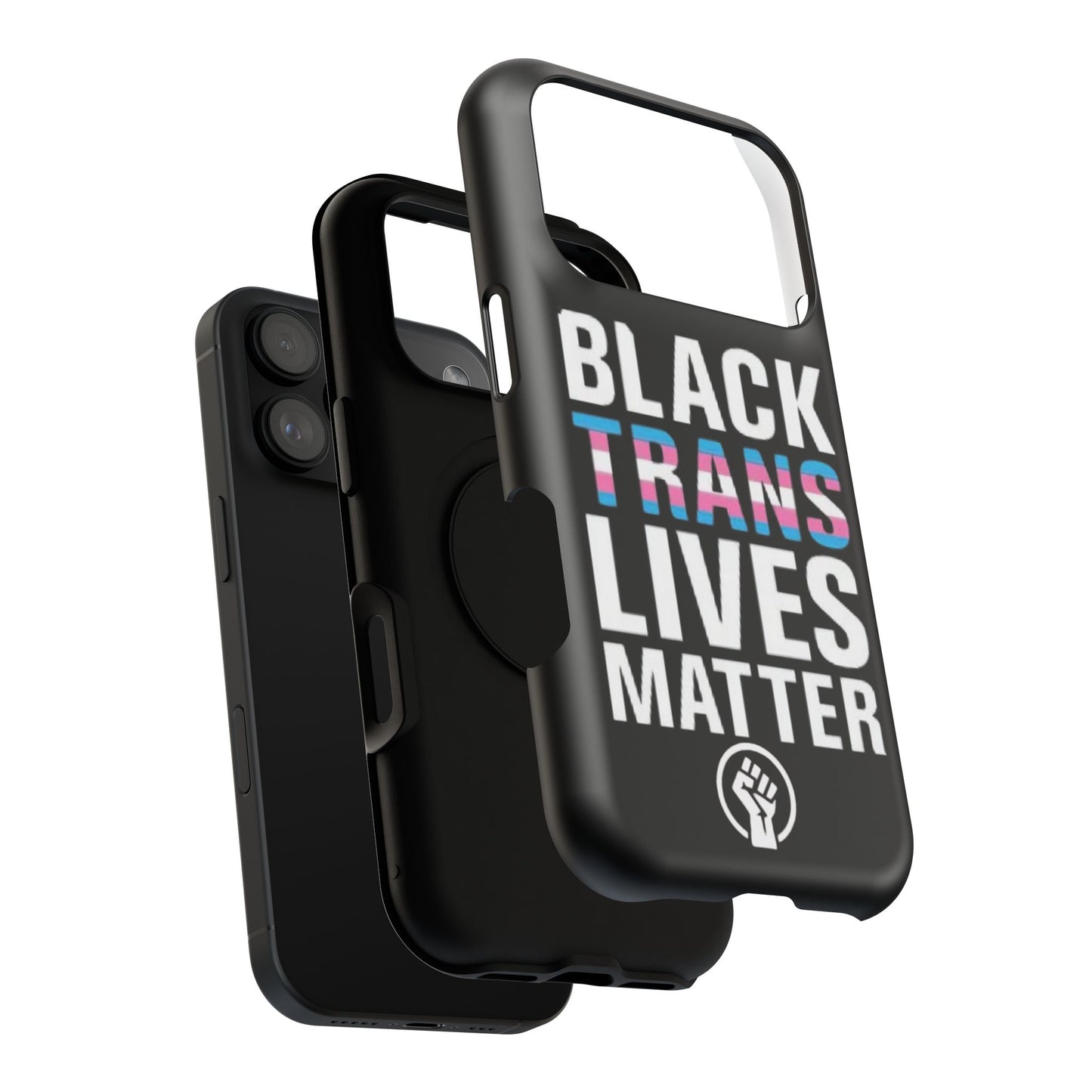 Impact-Resistant Phone Case — “Black Trans Lives Matter” Bold Activist Design