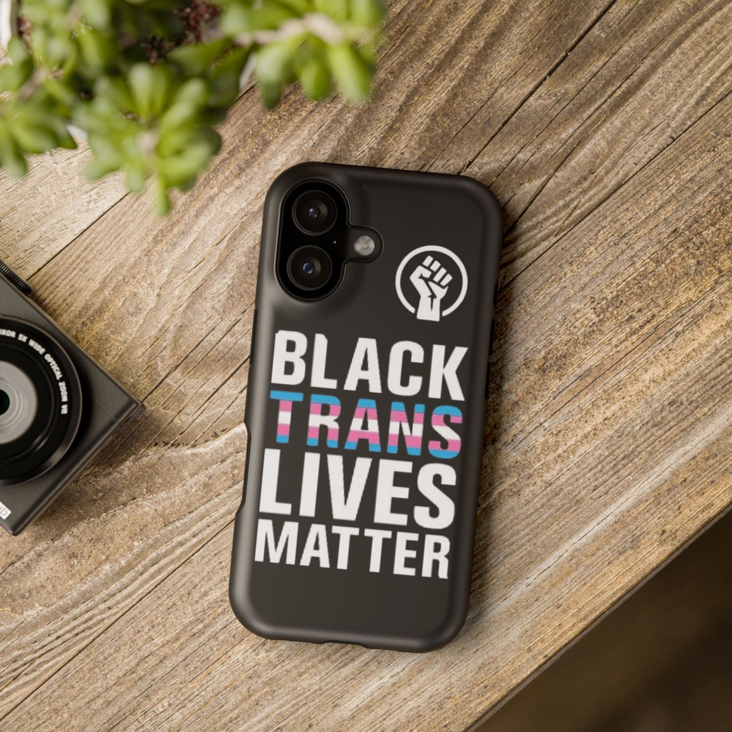 Impact-Resistant Phone Case — “Black Trans Lives Matter” Bold Activist Design