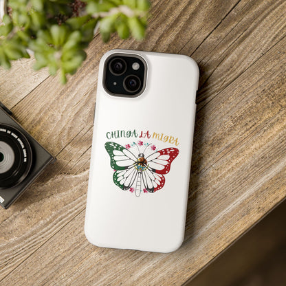 Phone Case — "Chinga La Migra" Mexican Flag Butterfly Impact-Resistant Case