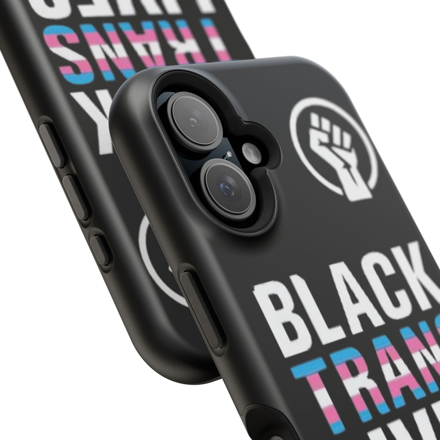 Impact-Resistant Phone Case — “Black Trans Lives Matter” Bold Activist Design