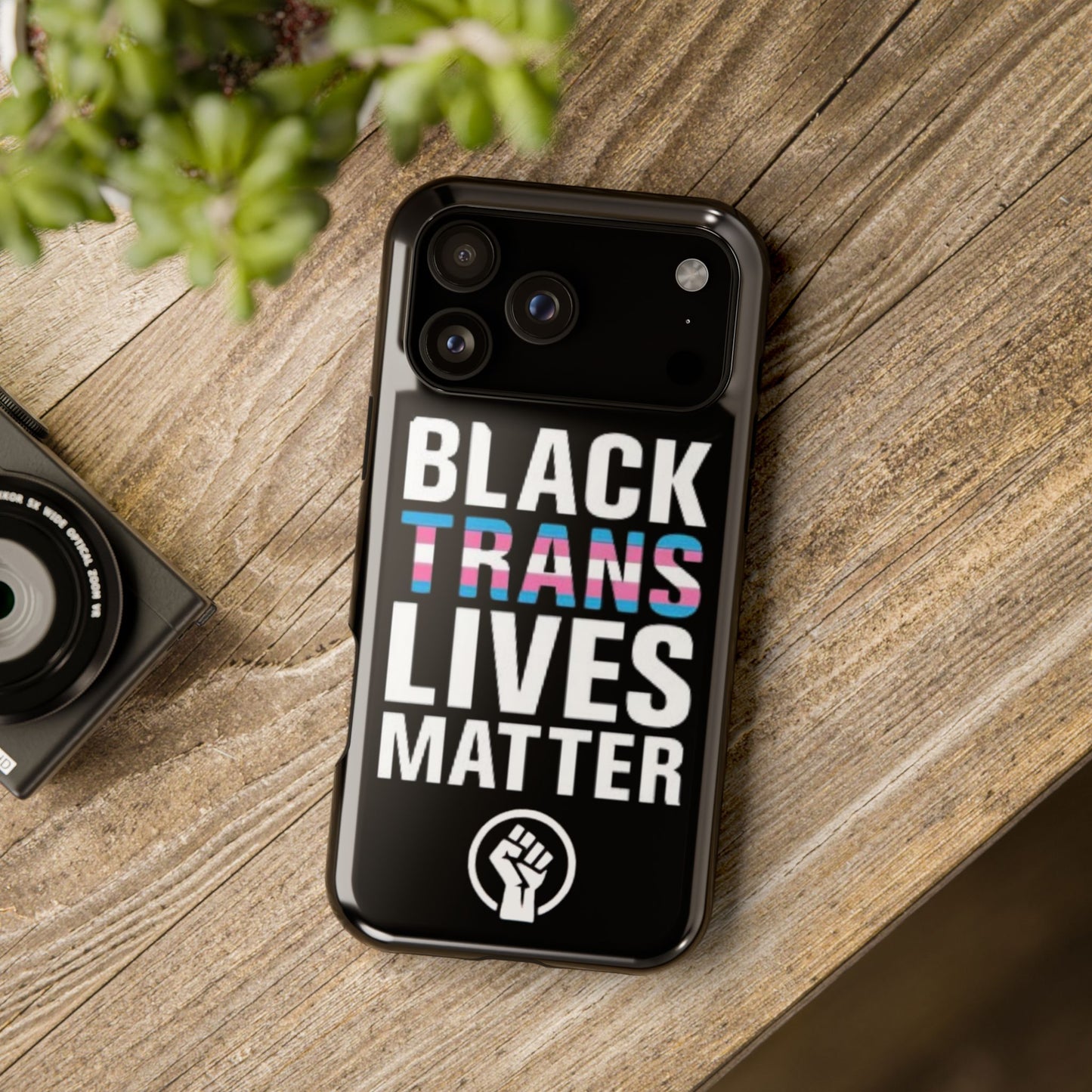 Impact-Resistant Phone Case — “Black Trans Lives Matter” Bold Activist Design
